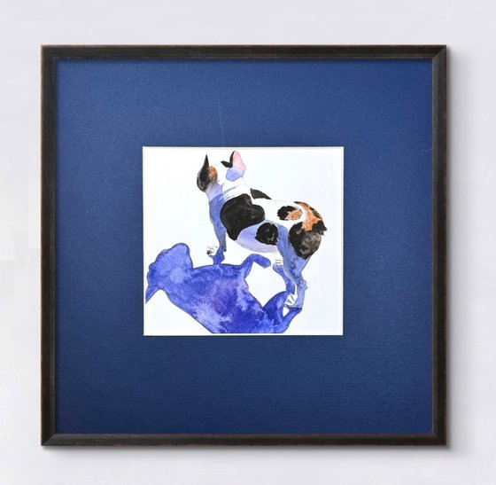 French Bulldog Black White Dog