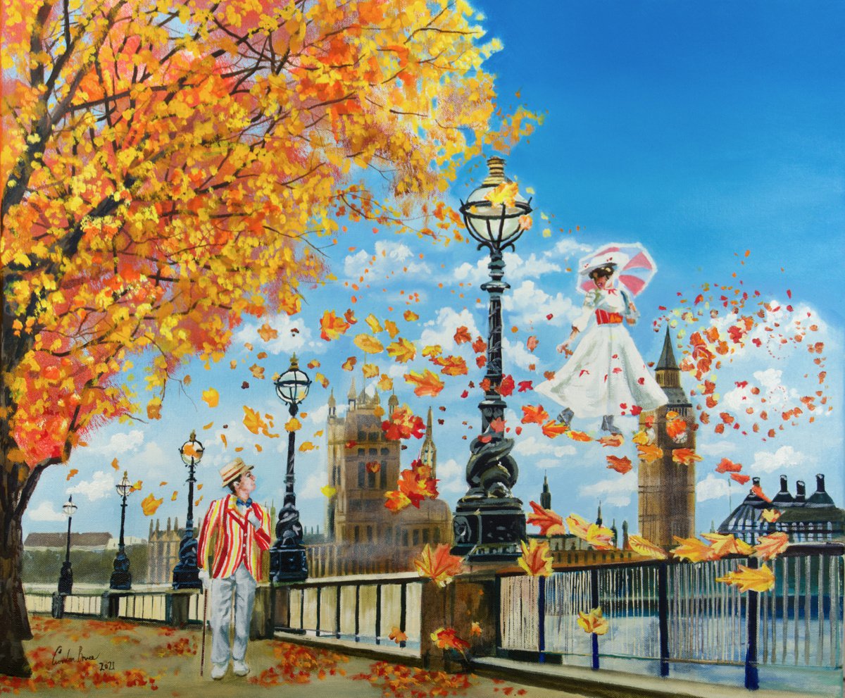 Mary Poppins painting - Supercalifragilisticexpialidocious - � by Gordon Bruce