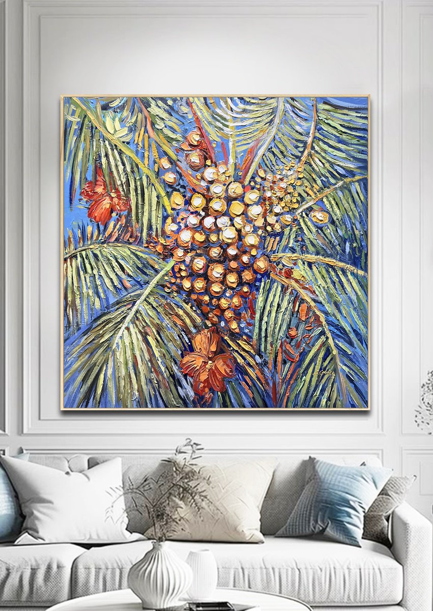  Tropical Abundance By Lana Guise, 35 X 35, Artwork For Sale On Artfinder