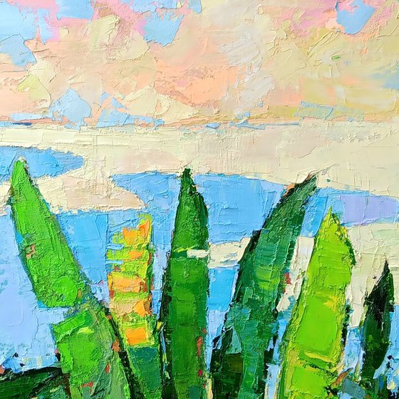 LANDSCAPE WITH BANANA LEAVES