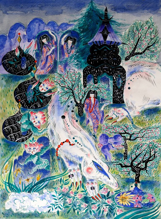 A hare in the garden