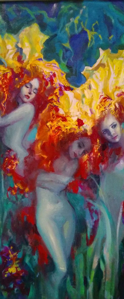Irises. Spirits of flowers. by HELINDA (Olga Müller)