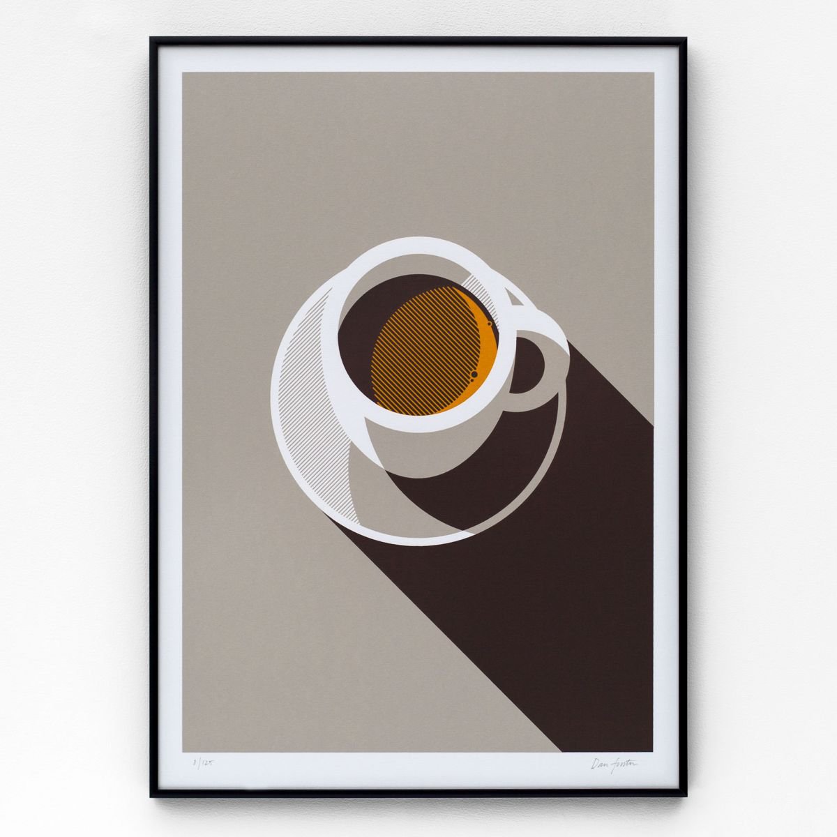 Espresso A2 limited edition screen print by The Lost Fox