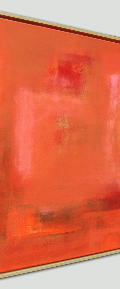 Untitled in pink & orange by Ronald Hunter