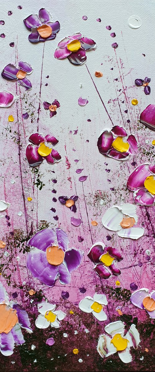 "Antique Violet Flowers in Love" by Phil Broad