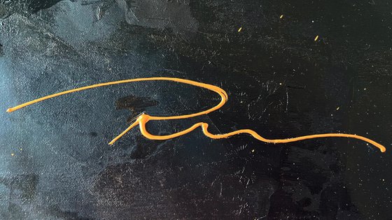 Black and Gold Skyline at Midnight