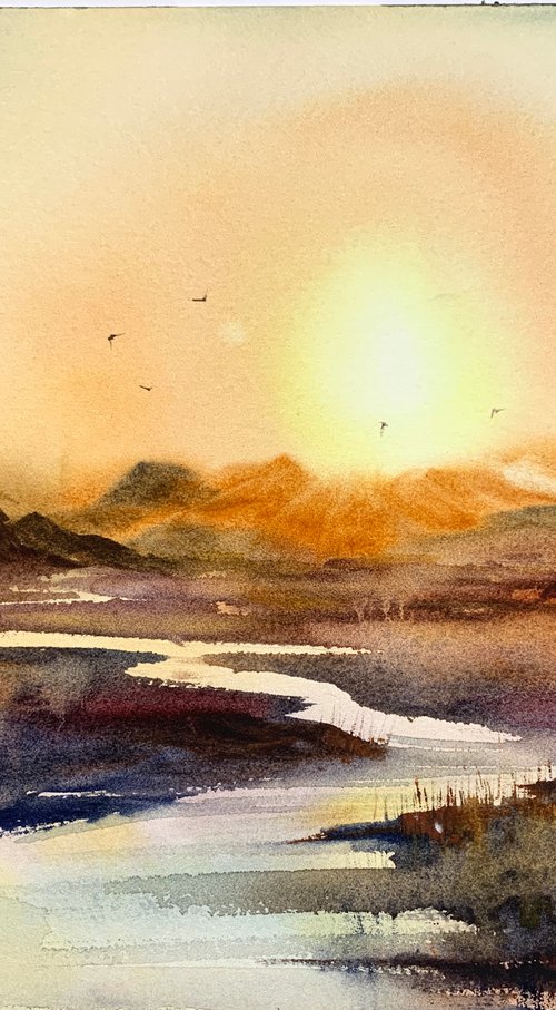 Mountain river #5 by Eugenia Gorbacheva