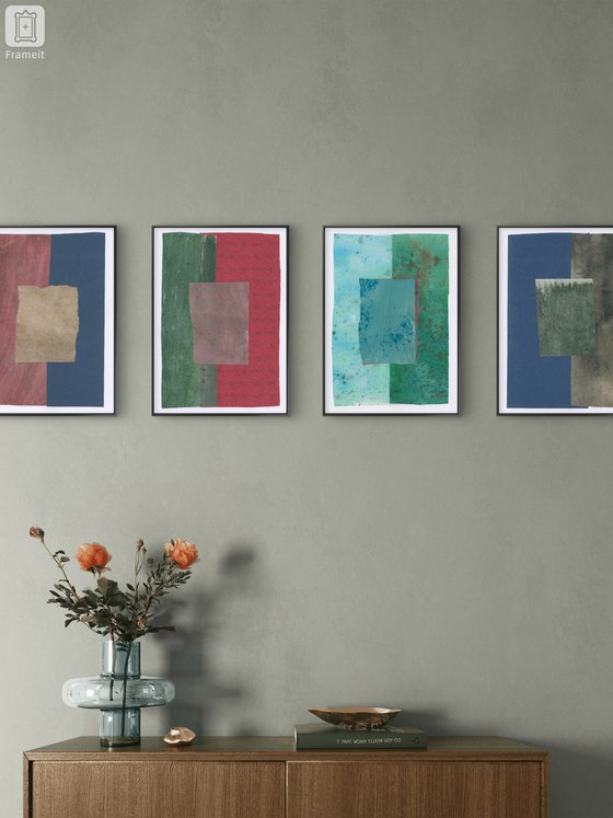 Geometric abstract wall art