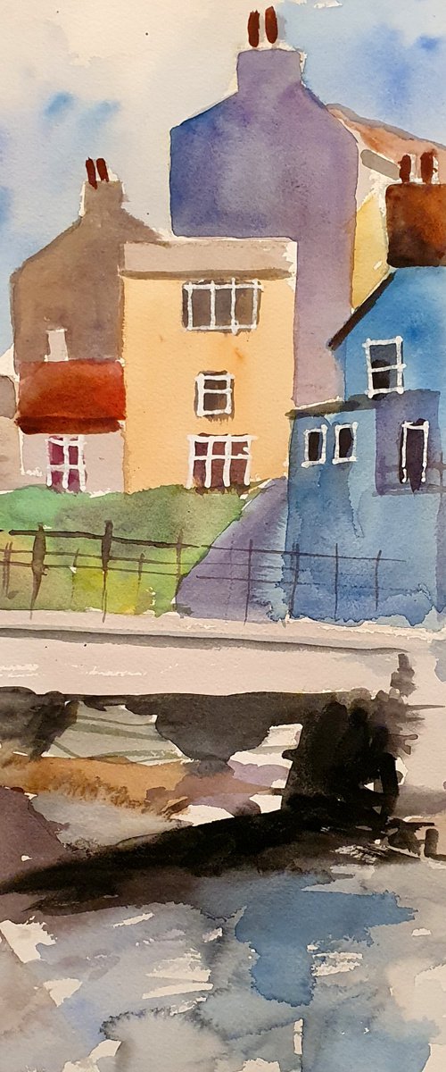 BLUE HOUSE IN STAITHES by Nicolas GOIA