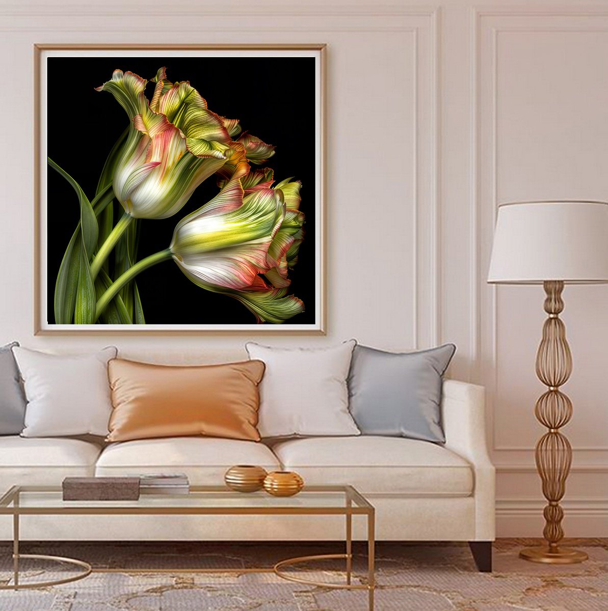 Photorealistic Botanical Photograph By Michael Filonow, 32 X 32", A Botanical 70, Original Artwork