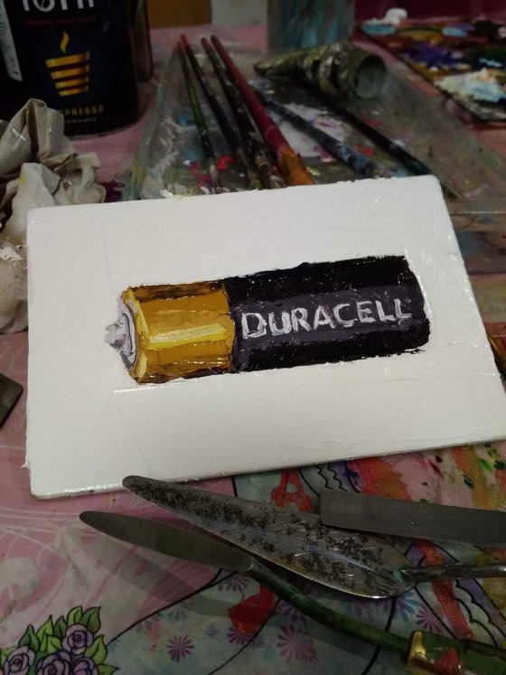 Portrait of Duracell battery