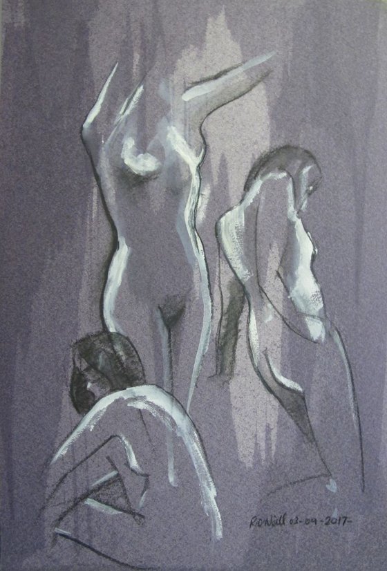 female nude 3 poses