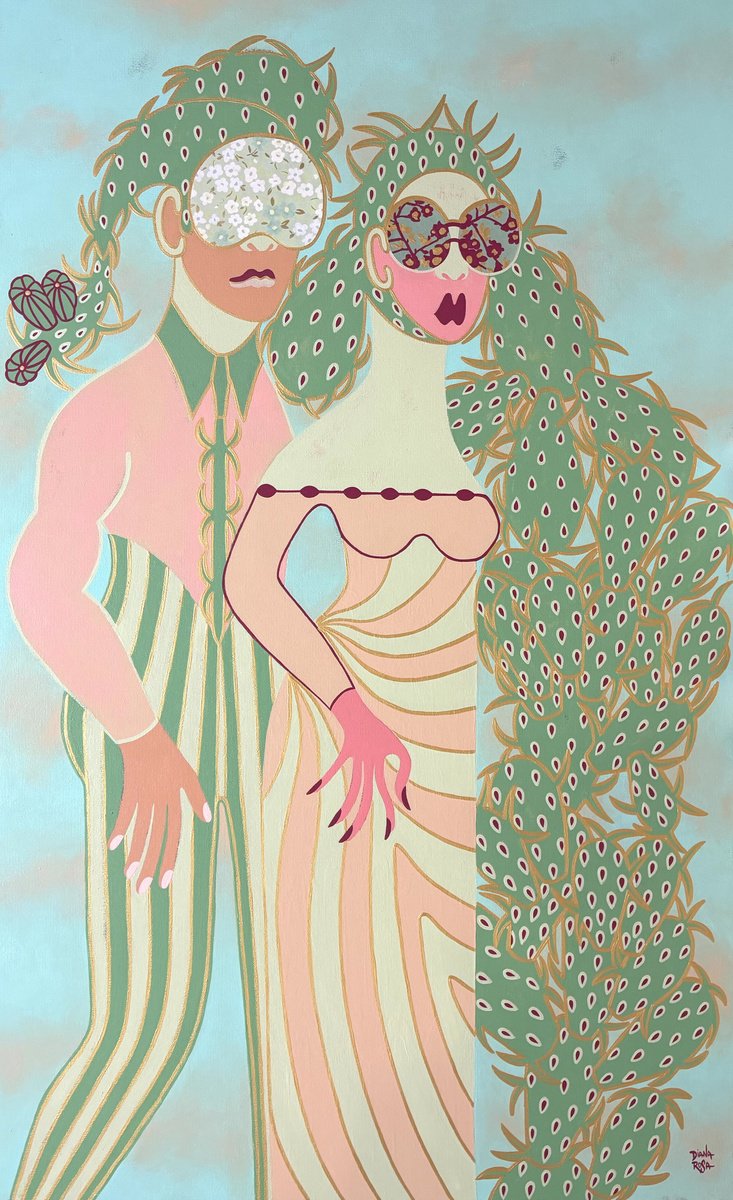 Surrealistic Acrylic Painting , Wonder Walk By Diana Rosa, 30 X 48, Artwork For Sale On Artfinder