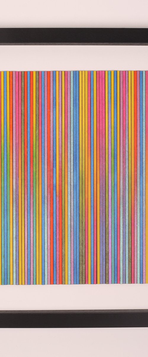 Ombre landscape wood panel collage by Amelia Coward
