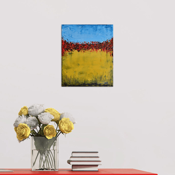 Autumn Field  II- Modern abstract Gift Idea