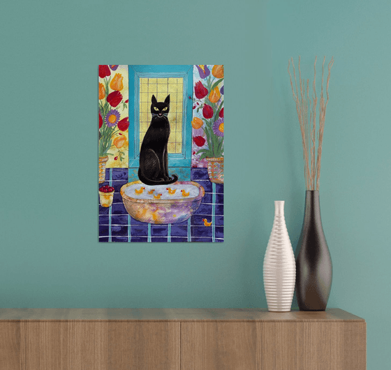 Whiskers and Whims: Home Adventures of a Black Cat - Ducks