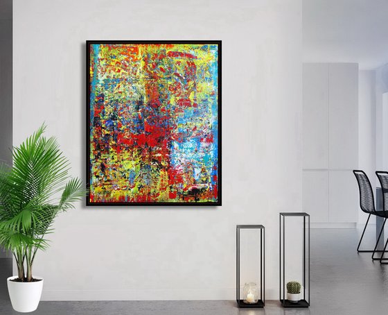 COLOURS  ERUPTION, XL, framed