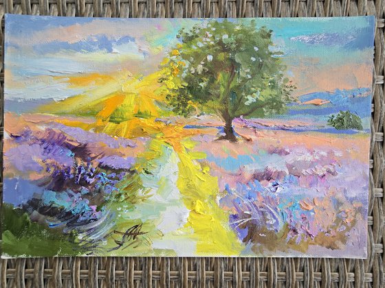 Landscape oil painting,