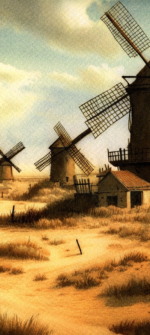 Don Quixote and the Windmills II by REME Jr.