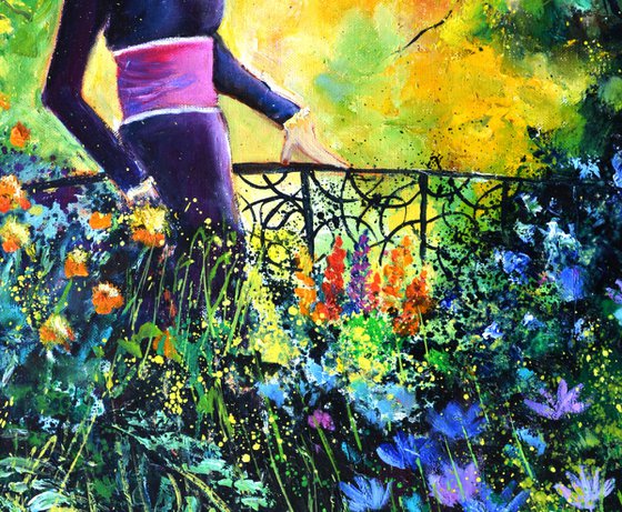 Walking in the garden