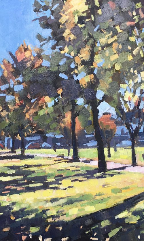 Wandsworth Common autumn path by Louise Gillard