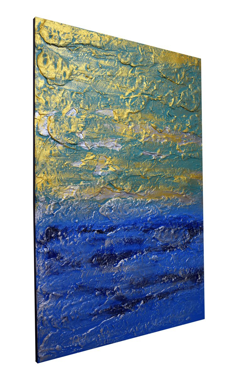 Impressionistic Abstract Painting By Stuart Wright, 24 X 36", Destinys End, Original Artwork