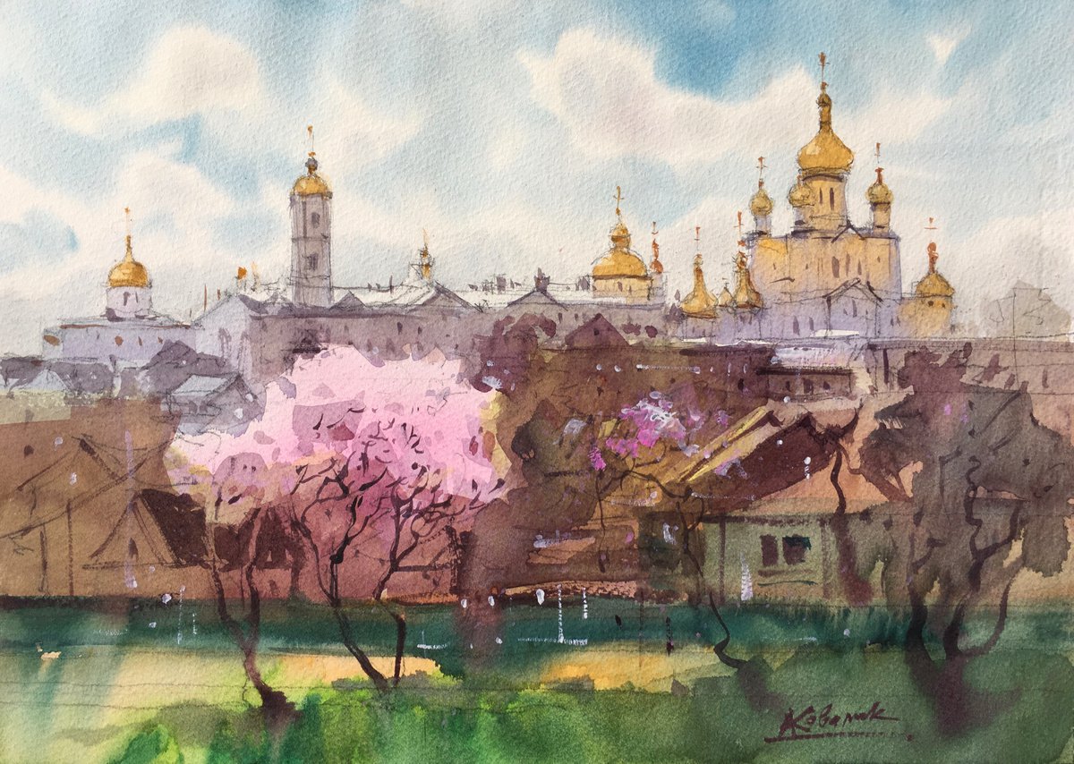 Spring in the Pochaiv Lavra by Andrii Kovalyk