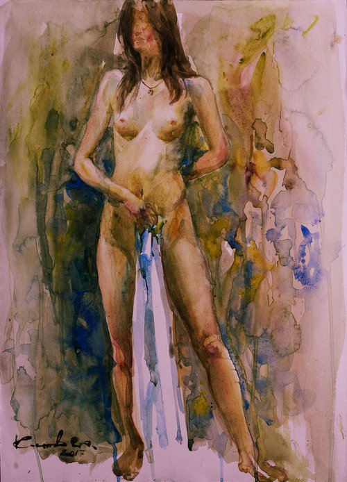 Standing nude 18 by Sergey Kostov