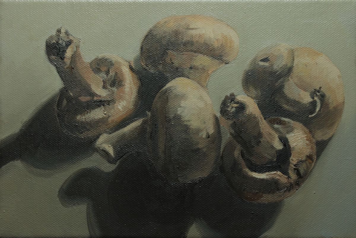 Mushroom Still Life 2 by Alex Jabore Paintings and Prints