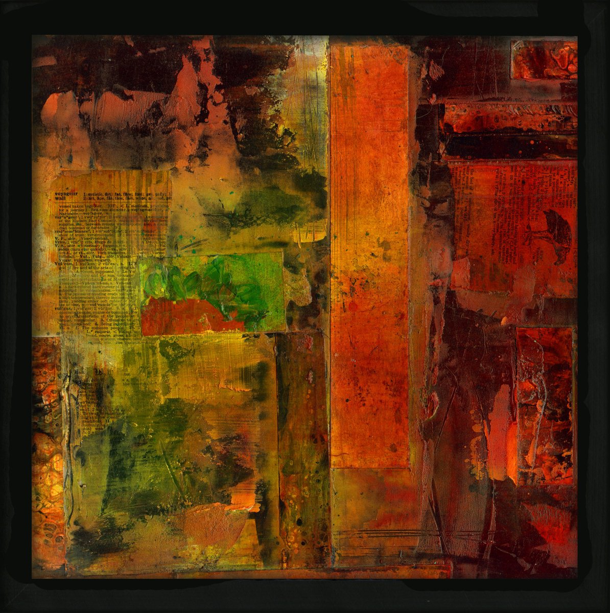 Abstract Painting By Kathy Morton Stanion, 13 X 13", Mystical Pastiche 4, Original Artwork