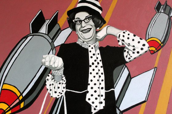 Dame Edna with Bombs