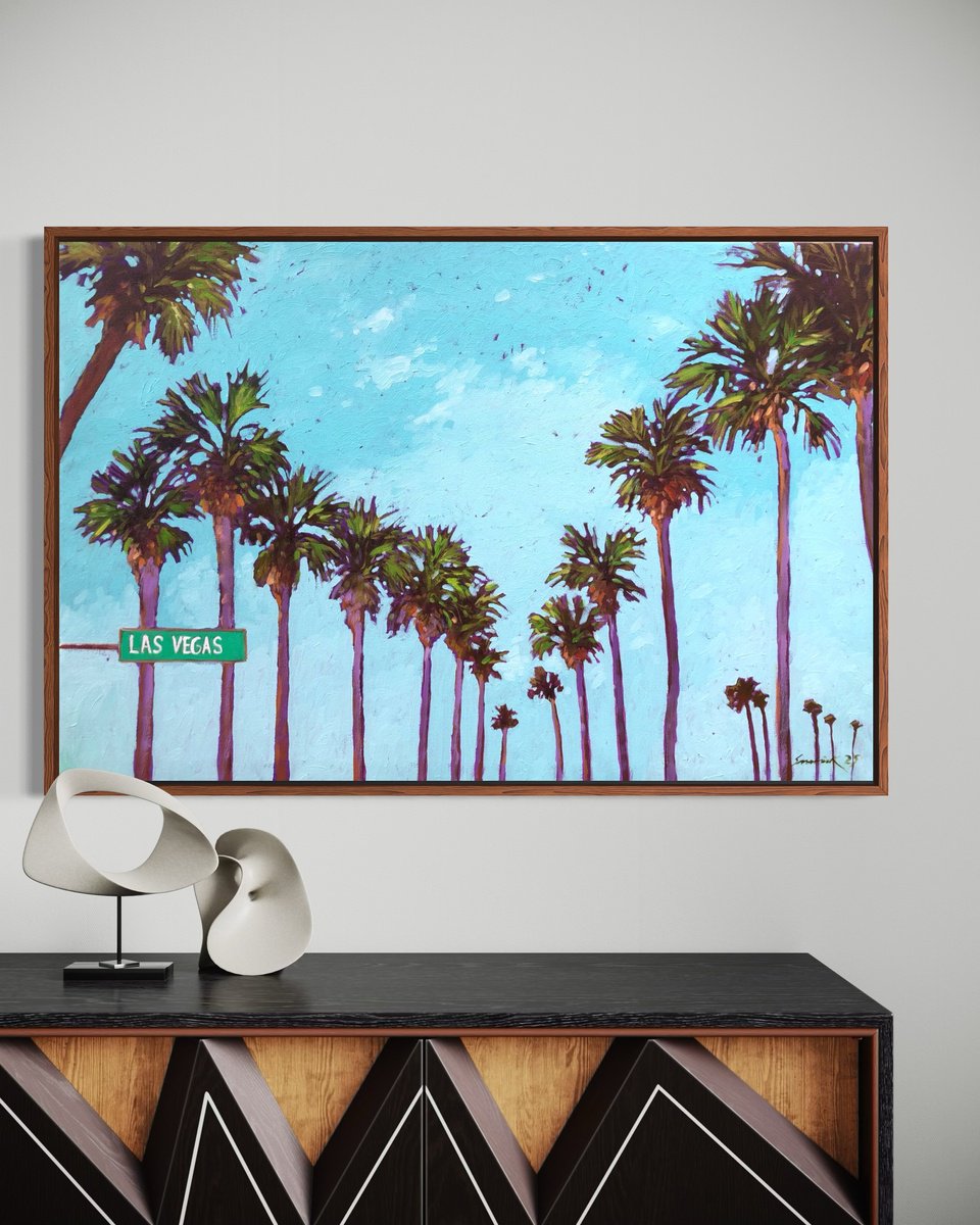 Way To Las Vegas By Volodymyr Smoliak, 35 X 24, Artwork For Sale On Artfinder