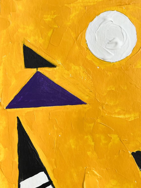 Kandinsky Cat Original Painting