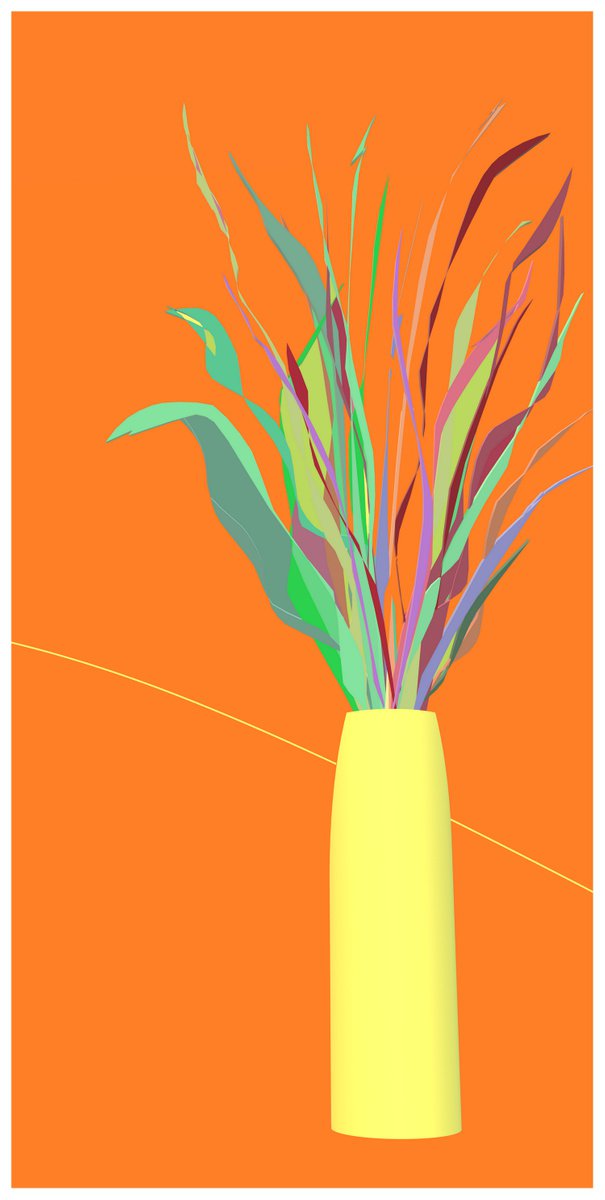 Bouquet in yellow vase by Kseniya Kovalenko