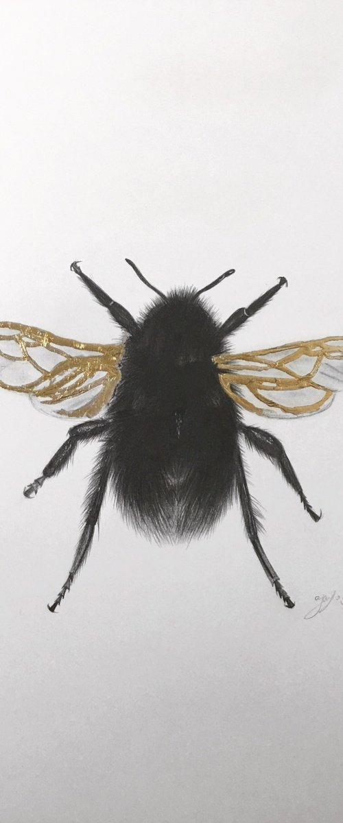Gold leaf bumblebee by Amelia Taylor