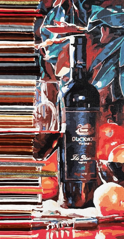 Still life with wine by BAST