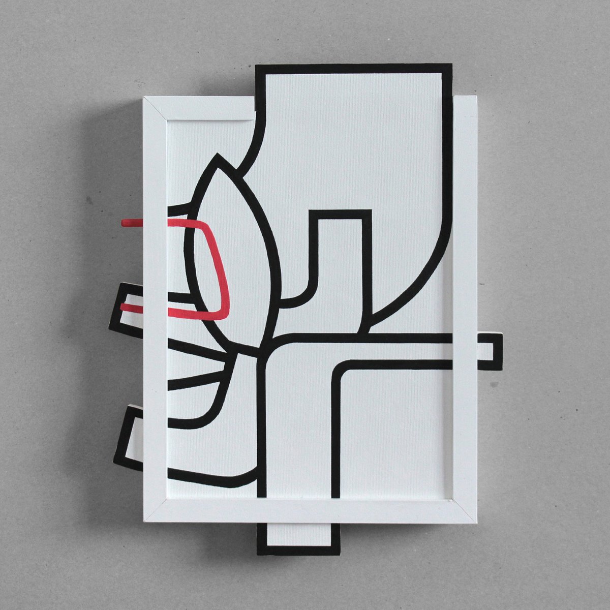 Geometric Abstract Acrylic Painting By Martin Singer, 12 X 15", Ctrtn-21, Original Artwork