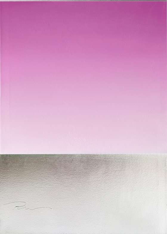 Minimalist Pink Sunrise on Sea