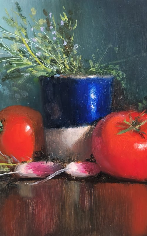 Tomatoes and Radishes by Pascal Giroud