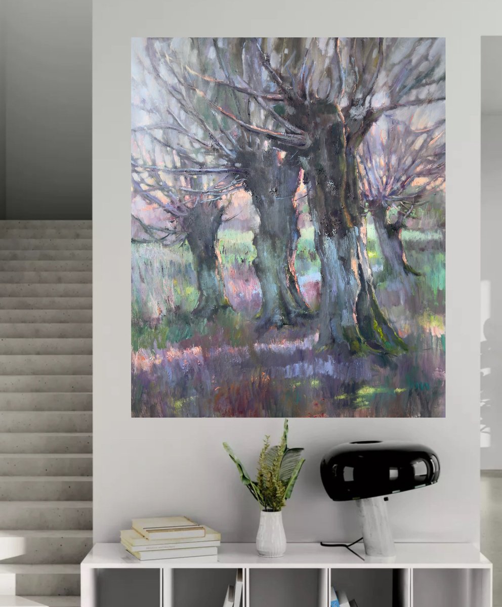 Light Of The Lilac Morning By Olha Laptieva, 37 X 43, Artwork For Sale On Artfinder