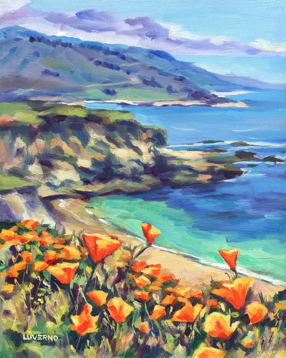 'Poppies by the sea'