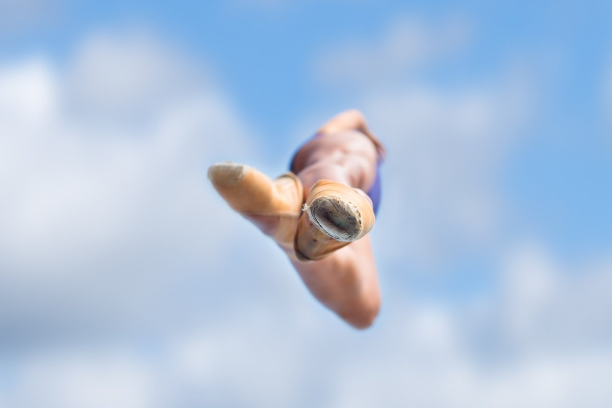 Photorealistic Portrait Photograph By Robert Houser, 38 X 26", Toe Shoe, Original Artwork