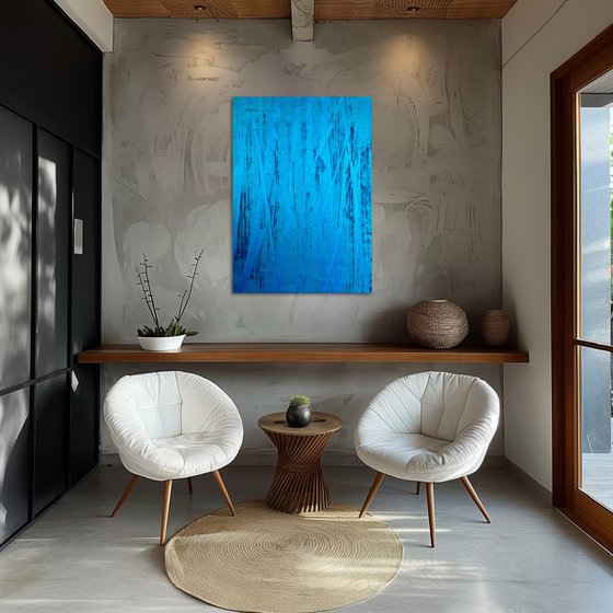 Hand-painted Blue Flow