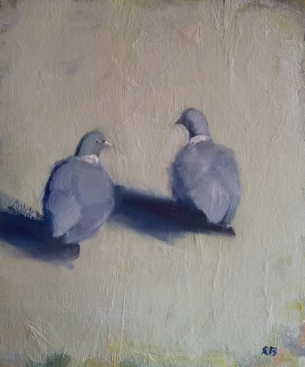 Two pigeons by Rosemary Burn
