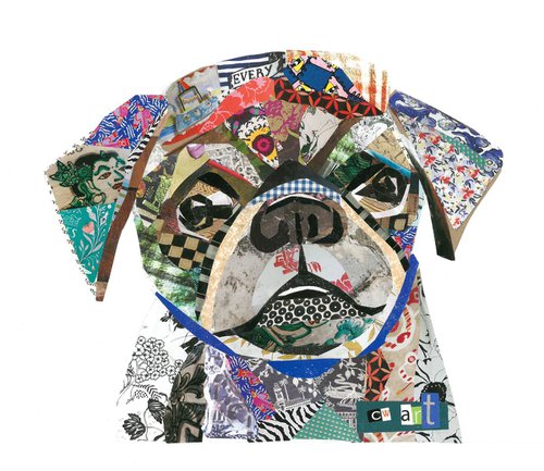 The Pug Prince Original and Limited Edition Prints Available by Charlotte Williams