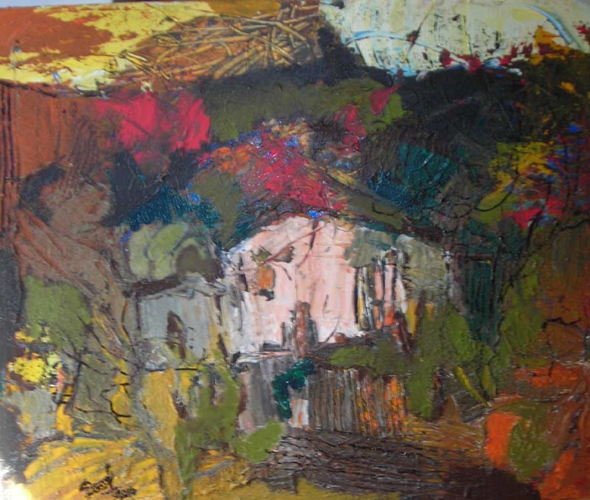 Acrylic Painting , Montagne De Lure By Jacques Donneaud, 29 X 24, Artwork For Sale On Artfinder