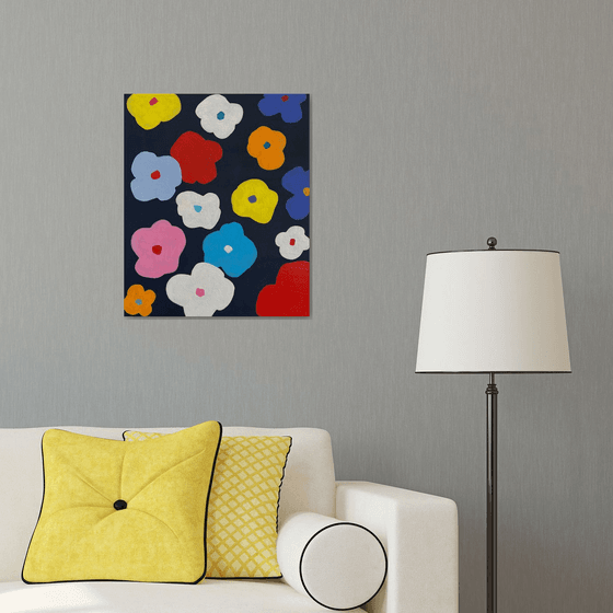 Flowers on a dark background