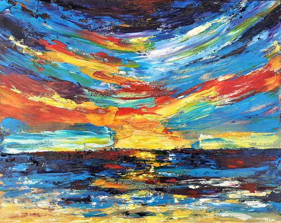 Sunrise Delights -  a semi abstract seascape