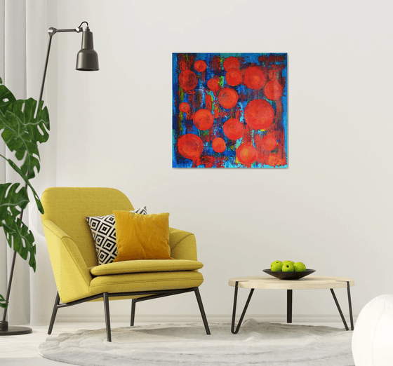 Abstract poppies