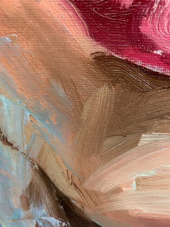 Pink lips.